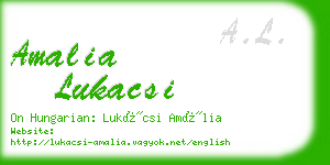 amalia lukacsi business card